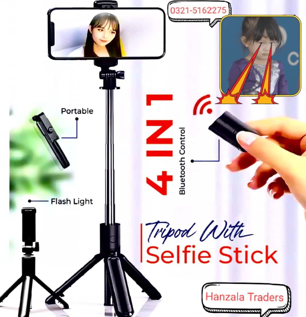 Tripod and selfie stick 4 in 1