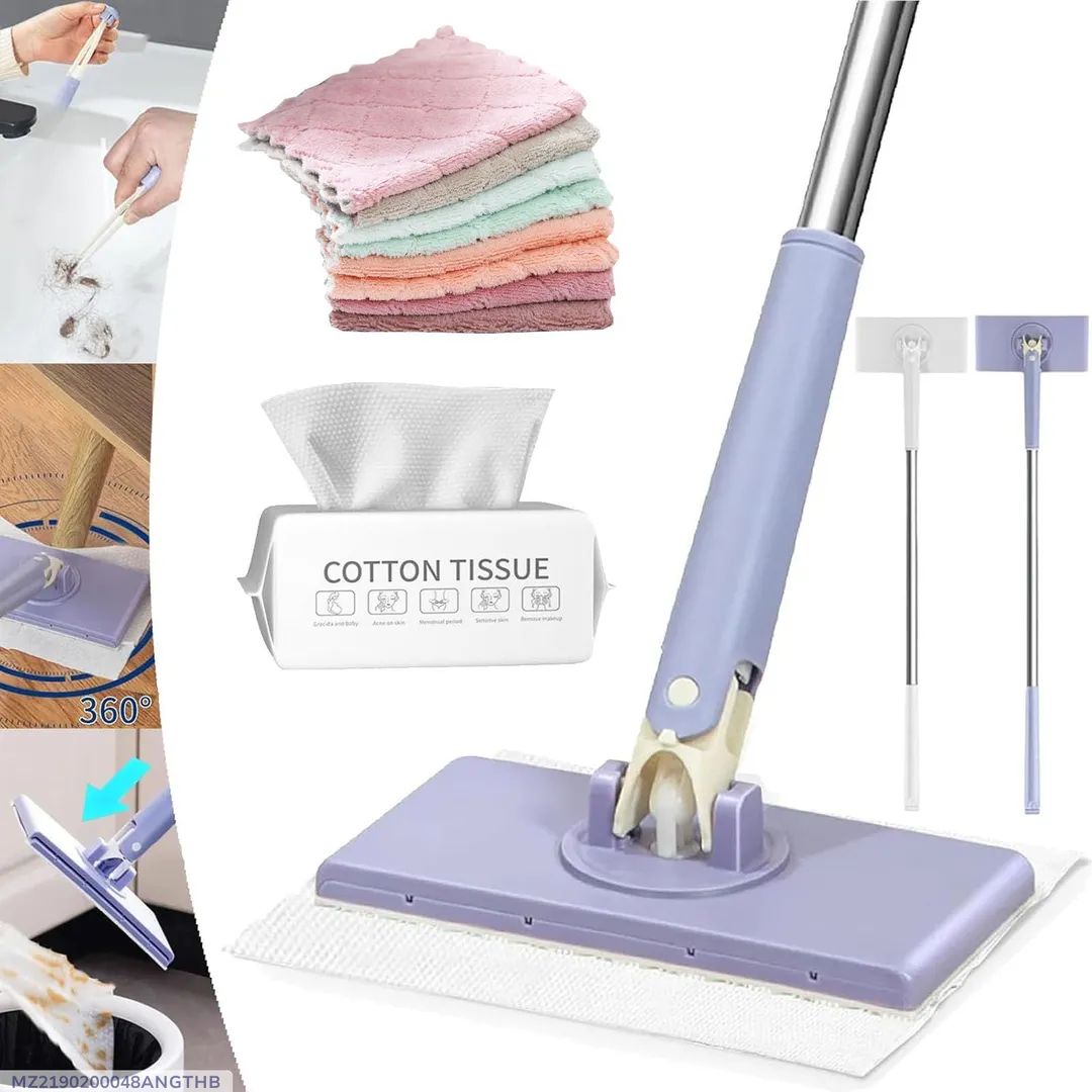 Multi-Purpose Foam Cleaning Brush With Cotton Tissue