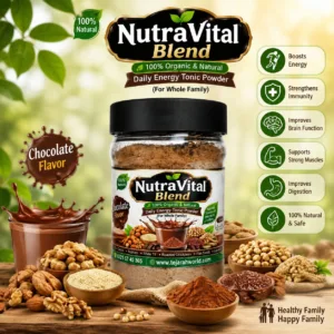 NutraVital Blend - 100% Organic & Natural Daily Energy Tonic Powder (Chocolate Flavor)